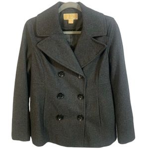 MICHAEL Michael Kors Charcoal Double Breasted Peacoat